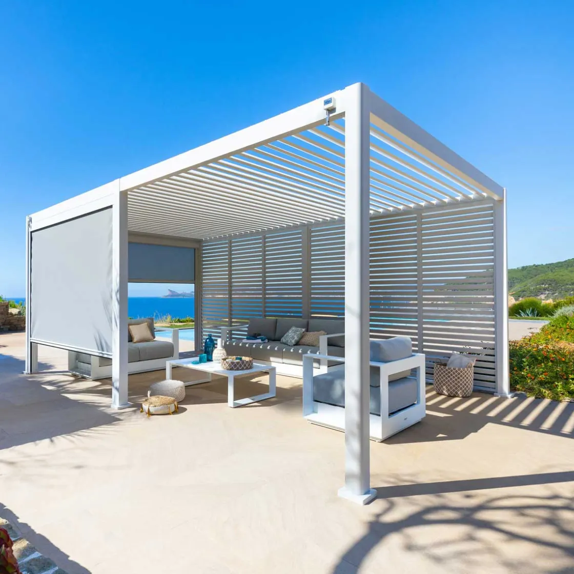 hespéride Pérgolas>Persiana para pérgola ÉVORA blanca 3.6x6