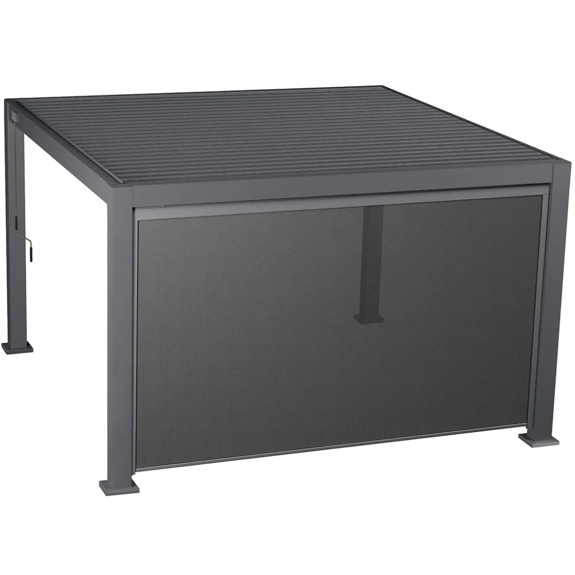 hespéride Pérgolas>Persiana pérgola ÉVORA gris grafito 3.6x6m