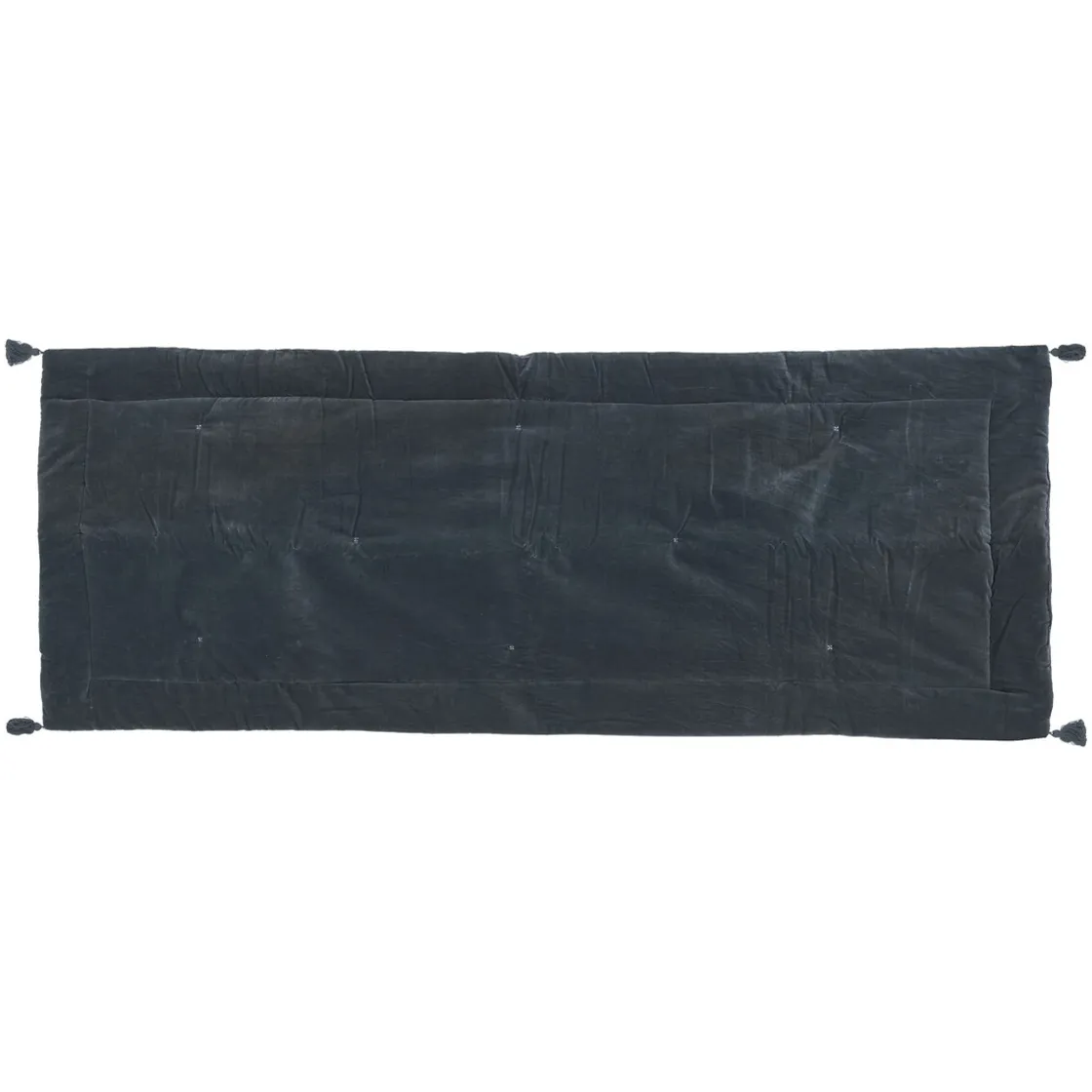 atmosphera Edredones Y Colchas>Pie de cama MIDNIGHT terciopelo gris 70x180cm