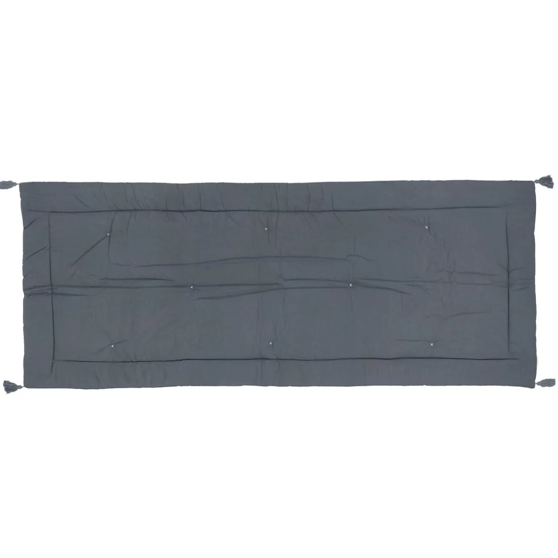 atmosphera Edredones Y Colchas>Pie de cama MIDNIGHT terciopelo gris 70x180cm