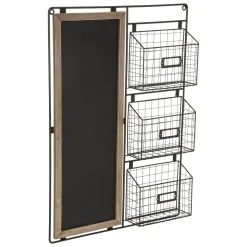 atmosphera Accesorios|Estilo Industrial>Pizarra Con Cestas P/Almacenaje 50x70Cm