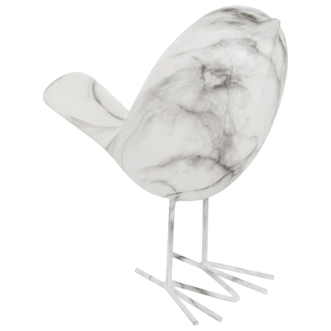 atmosphera Accesorios|Estilo Contemporaneo>Pájaro decorativo OLEN blanco 19cm