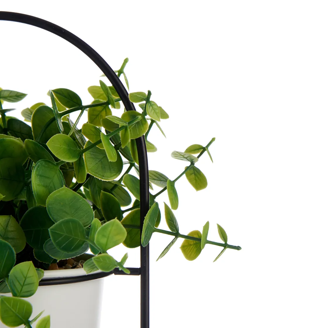 Plantas Y Flores Artificiales>Planta artificial con soporte negro de metal