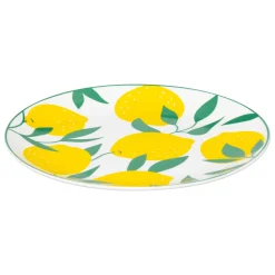 secret d'gourmet Platos>Plato de postre de porcelana CITRONS 19cm