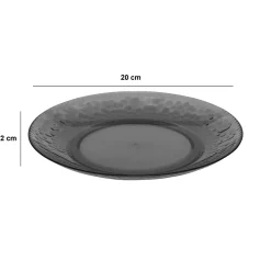 5five Platos>Plato de postre ESTIVA 20cm gris de poliestireno