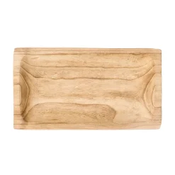 Platos>Plato De Presentación Rectangular Madera Quemada