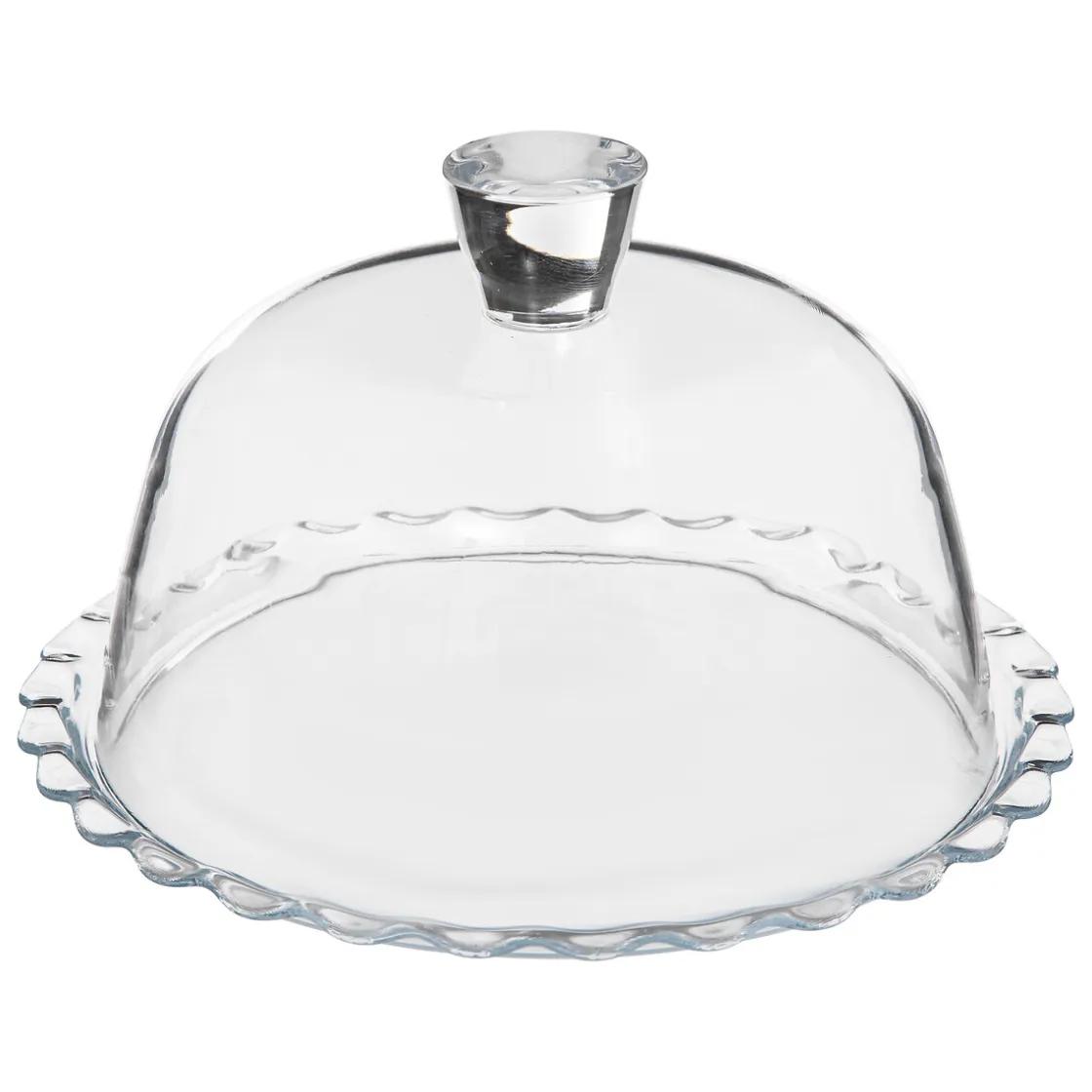 Platos Para Tartas, Tartas Y Bombones>Plato De Tarta Vidrio C/Tapa 27Cm