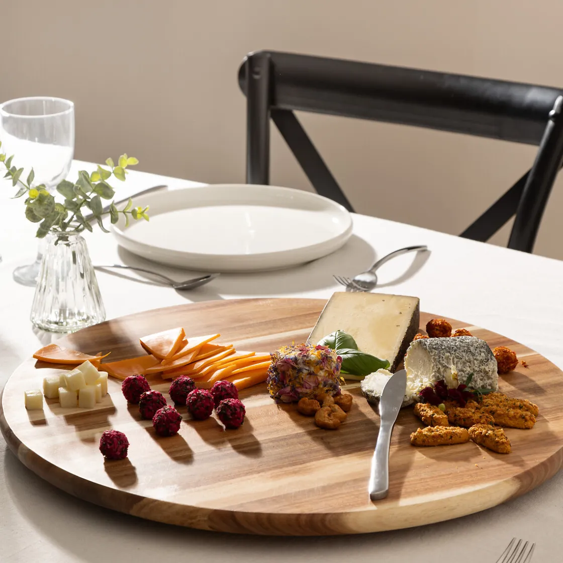 Degustación>Plato De Tartas Marrón De Madera 50cm