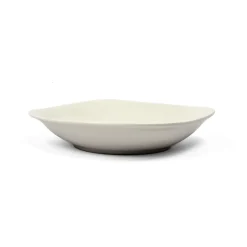 Platos>Plato Hondo Cuadrado Blanco de Cerámica