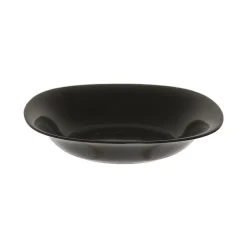 Platos>Plato Hondo de Vidrio Opal Negro