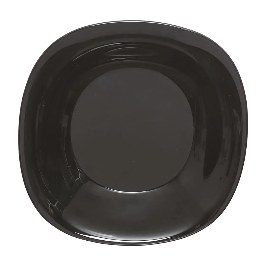 Platos>Plato Hondo de Vidrio Opal Negro