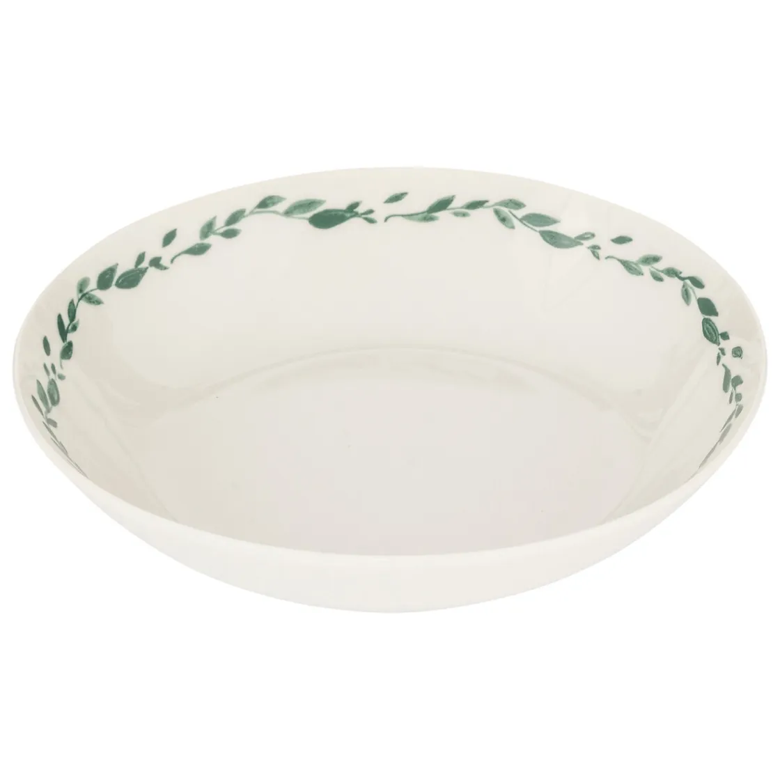 atmosphera Platos>Plato hondo LAURIER blanco de porcelana 20cm