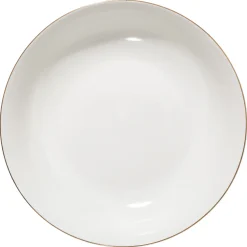 secret d'gourmet Platos>Plato Hondo Petit Salón Blanco con Borde Dorado