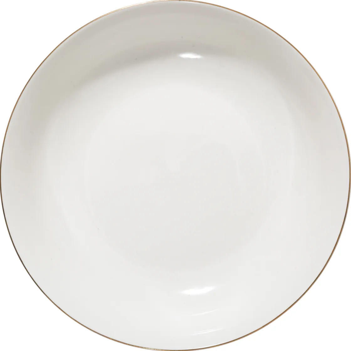 secret d'gourmet Platos>Plato Hondo Petit Salón Blanco con Borde Dorado