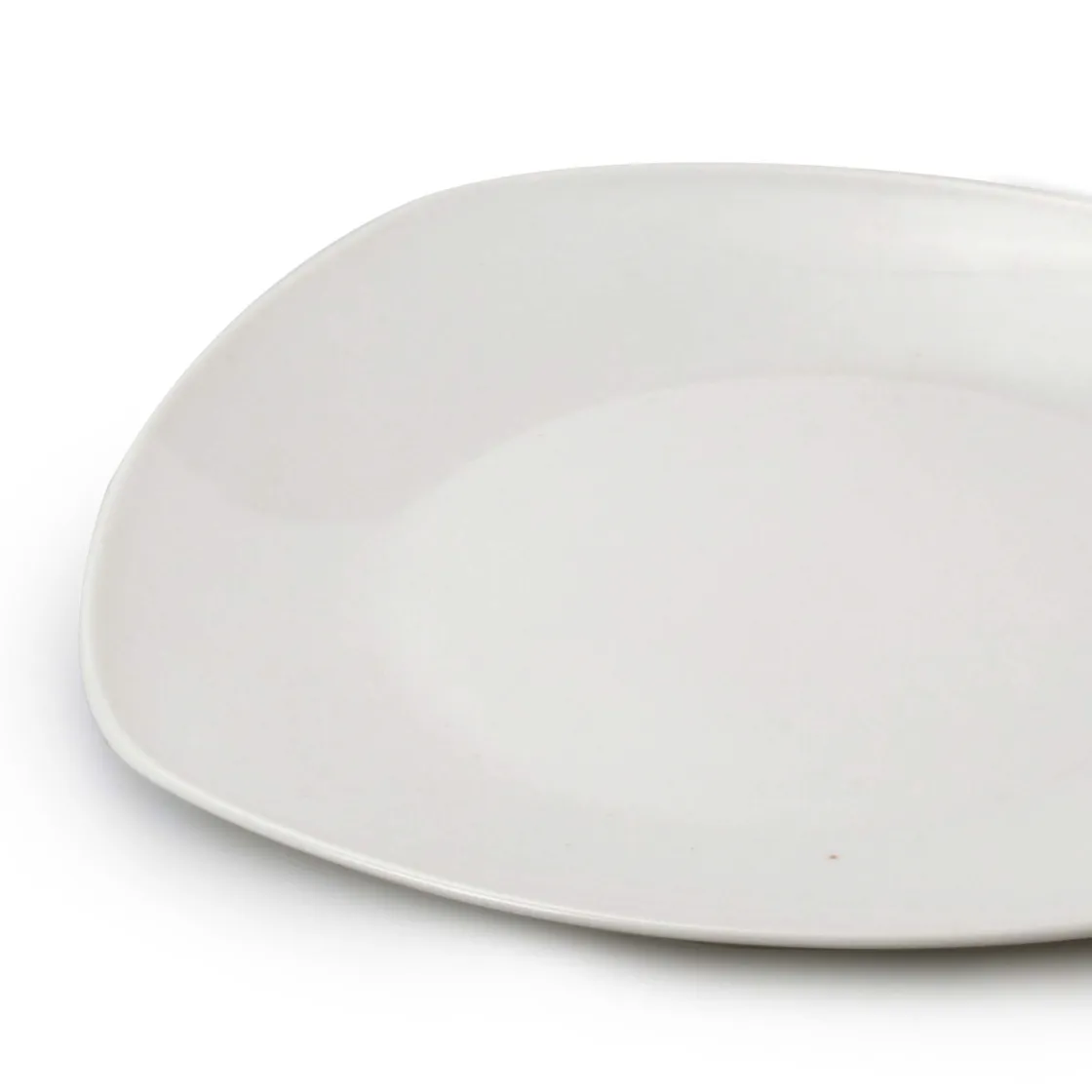 Platos>Plato Llano Blanco Cuadrado de Cerámica