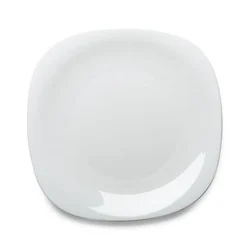 Platos>Plato Llano Cuadrado Parma Blanco 27cm