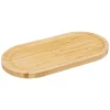 Degustación>Plato Llano Ovalado De Bambú 30x15Cm