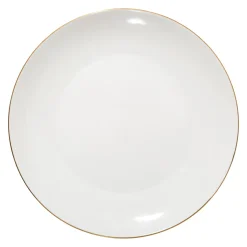 secret d'gourmet Platos>Plato Llano Petit Salón Blanco con Borde Dorado 27