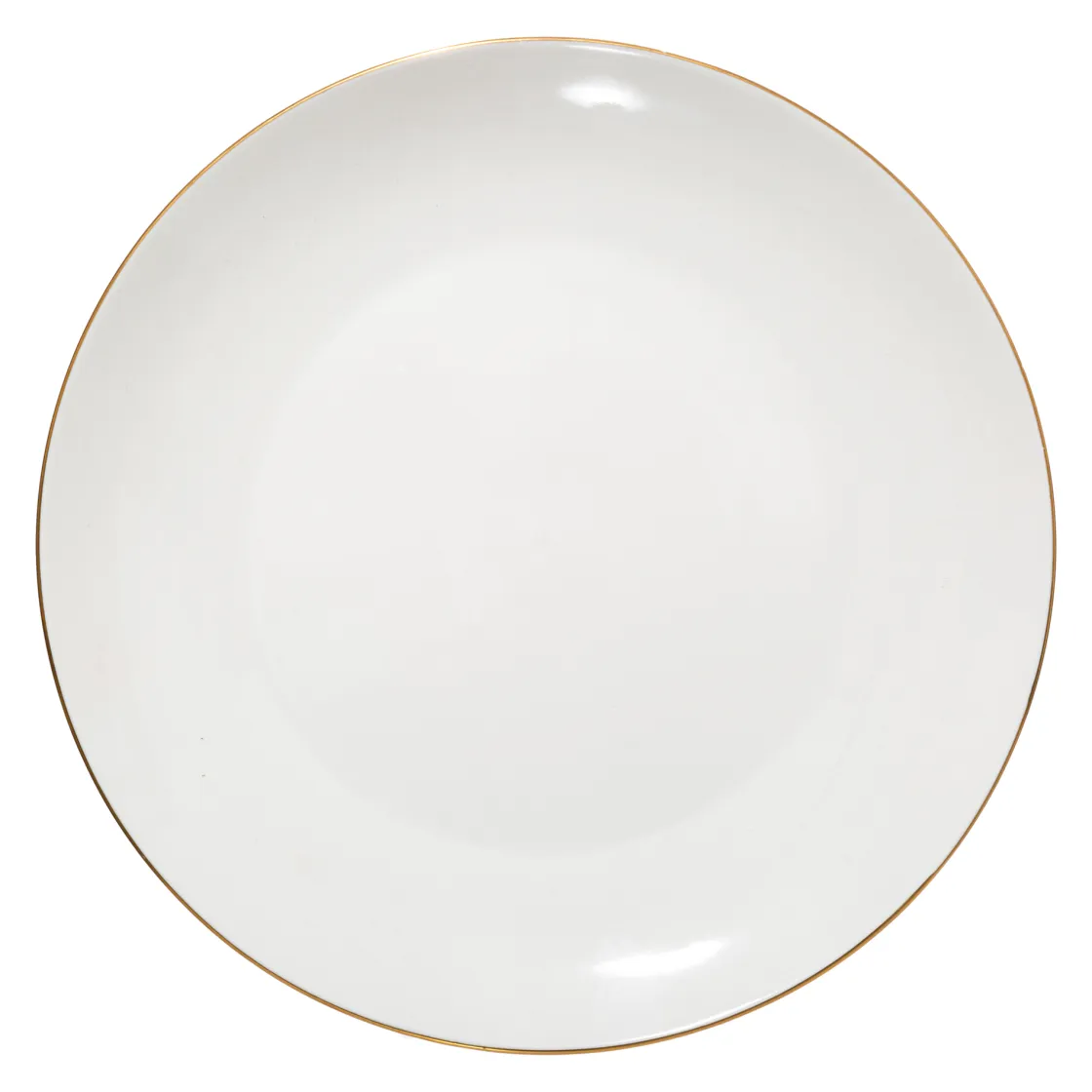 secret d'gourmet Platos>Plato Llano Petit Salón Blanco con Borde Dorado 27