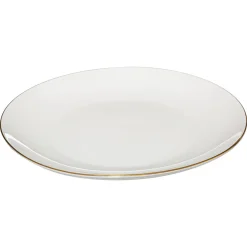 secret d'gourmet Platos>Plato Llano Petit Salón Blanco con Borde Dorado 27