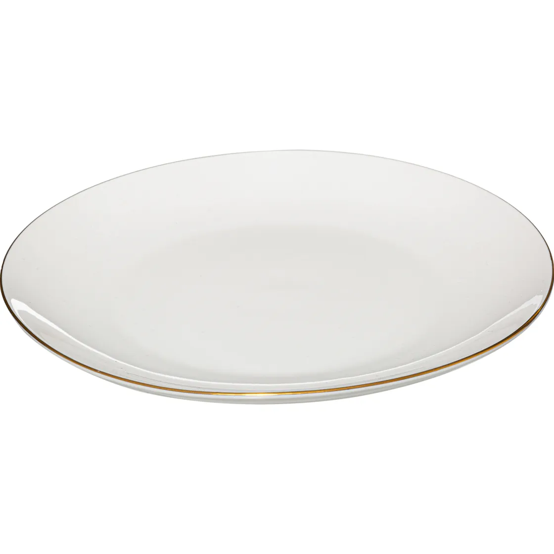 secret d'gourmet Platos>Plato Llano Petit Salón Blanco con Borde Dorado 27