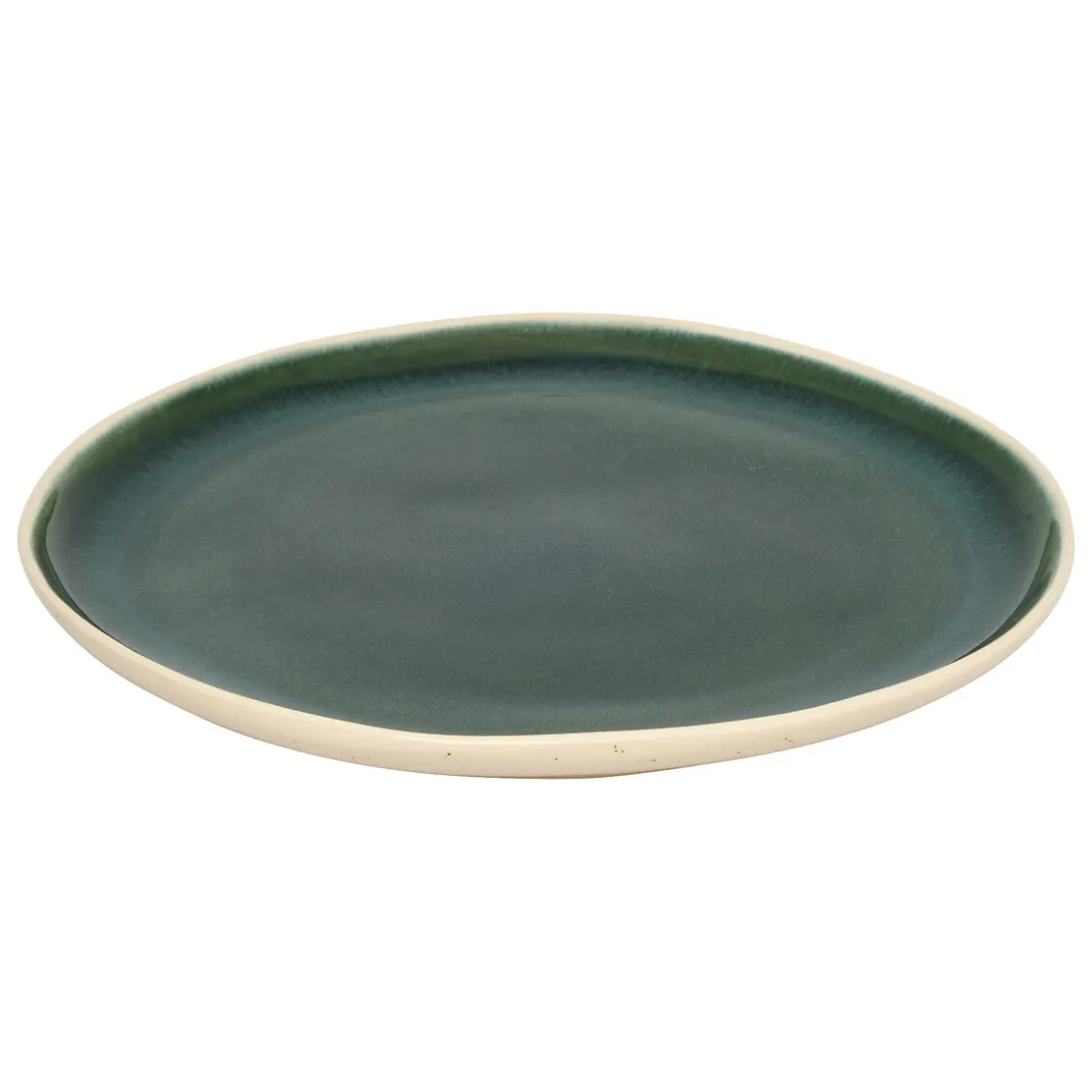 atmosphera Platos>Plato llano WONJA verde de cerámica 27cm