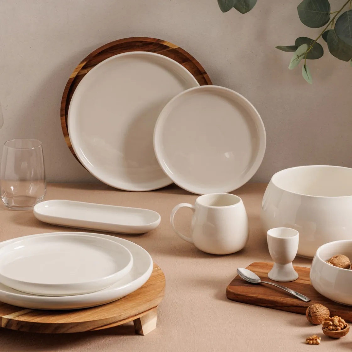 Platos>Plato Ovalado Nora Blanco De Porcelana 9x23cm