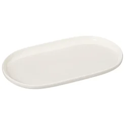 Platos>Plato Ovalado Nora Blanco De Porcelana 18x30cm