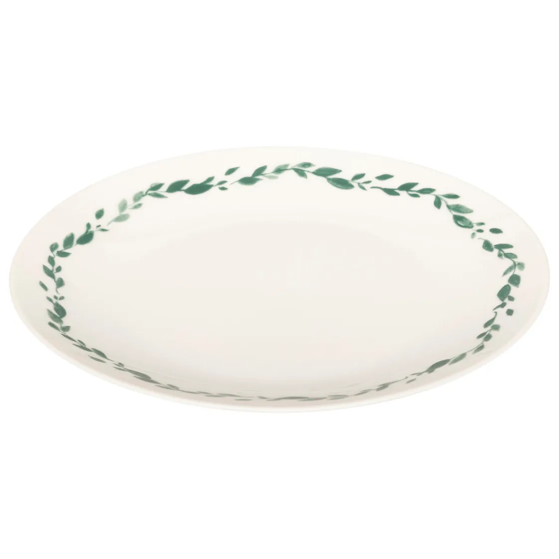 atmosphera Platos>Plato postre LAURIER blanco de porcelana 19cm