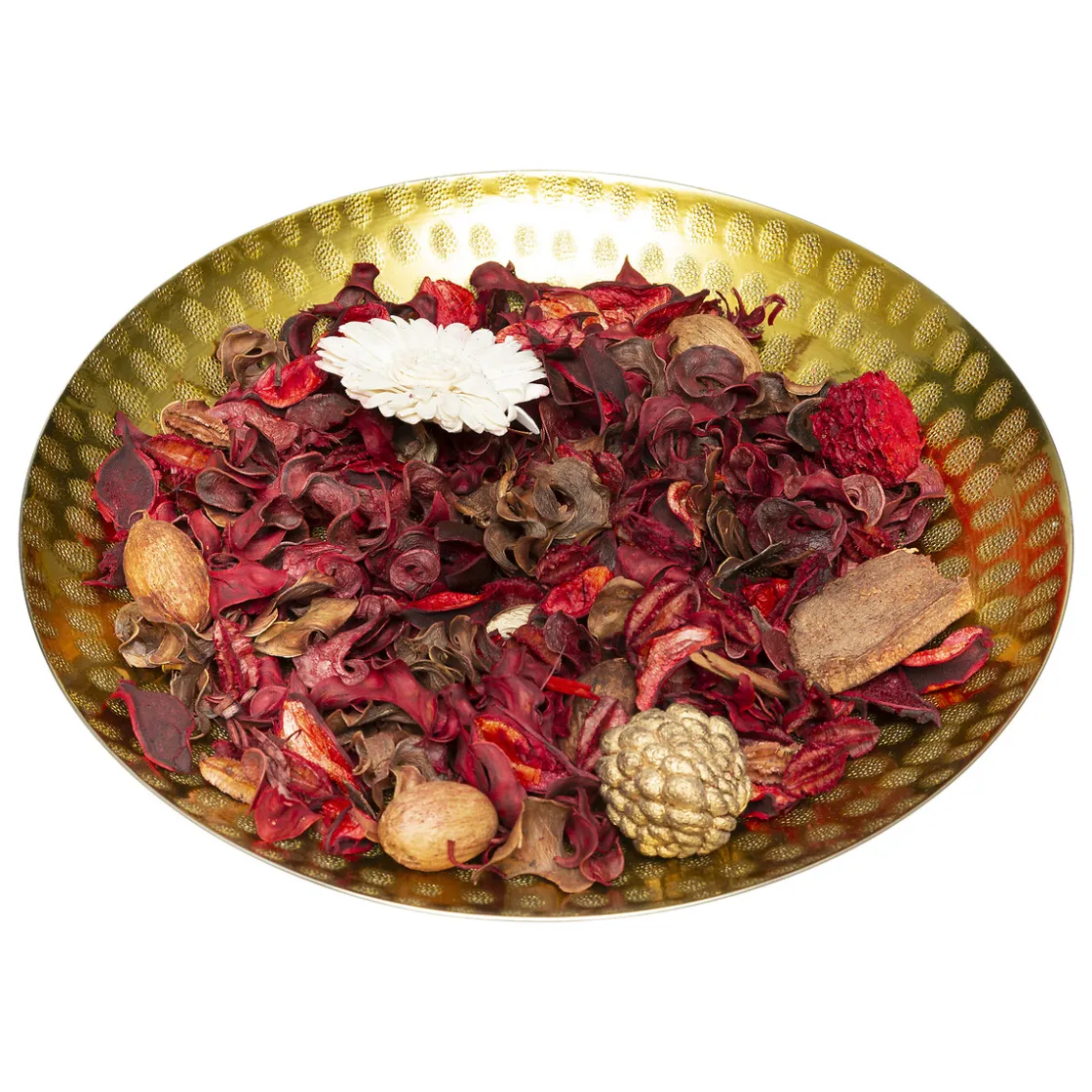 atmosphera Ambientadores>Popurrí De Frutos Rojos Con Plato Metálica Dorado