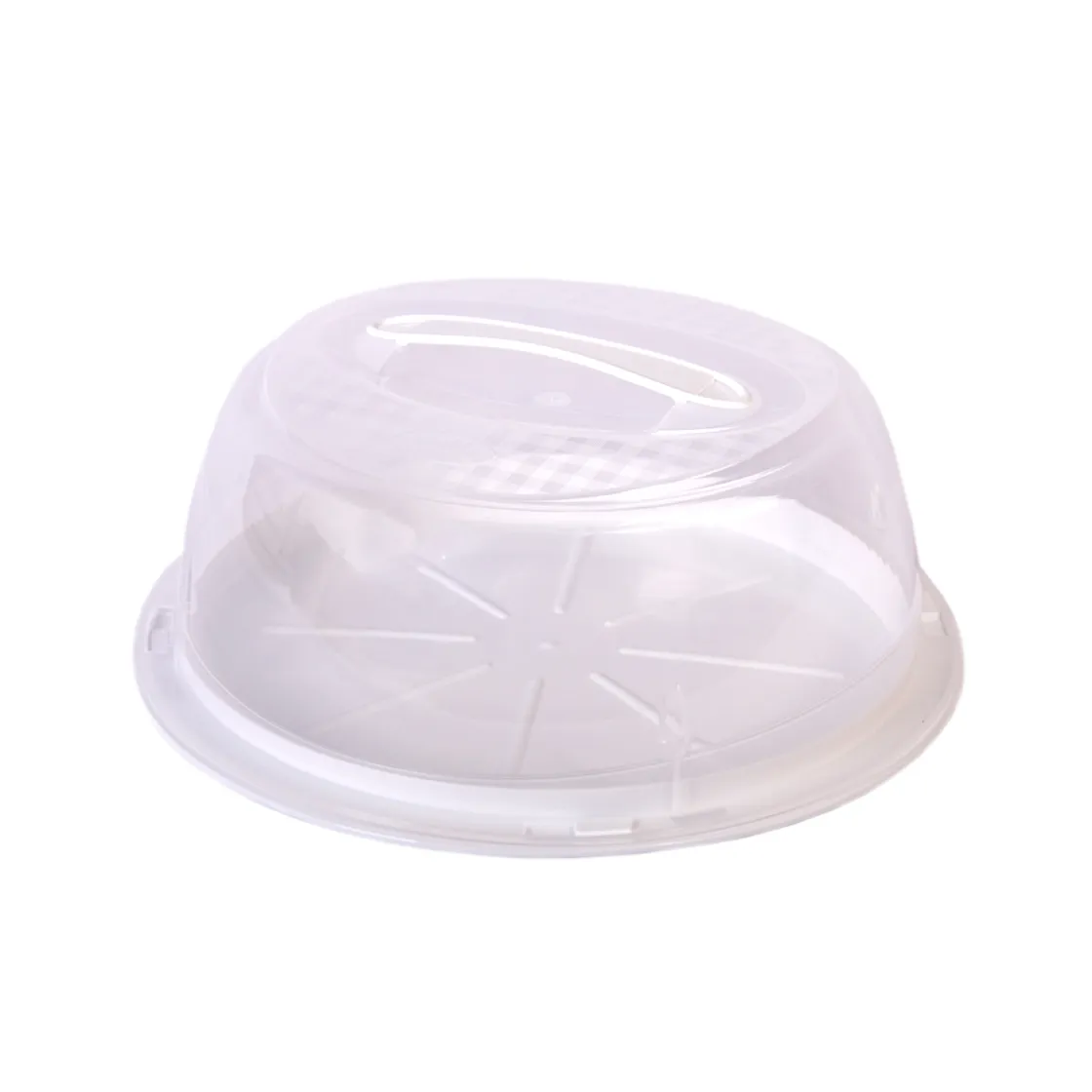Platos Para Tartas, Tartas Y Bombones>Porta Tartas Plástico Blanco/Gris 35Cm