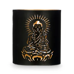 Velas>Portavelas buda negro y dorado