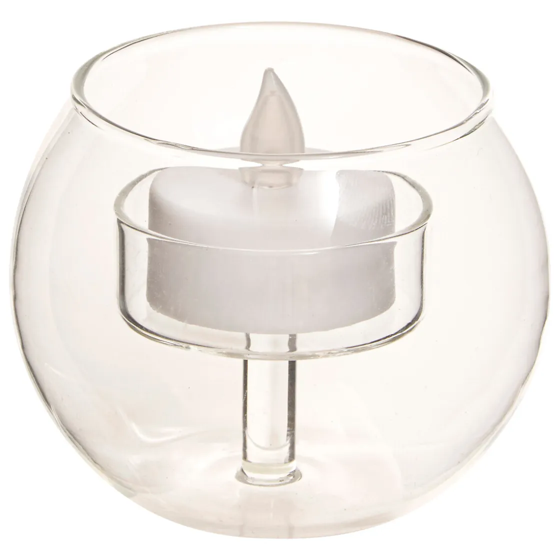 atmosphera Portavelas Y Candelabros>Portavelas con vela led BOLA