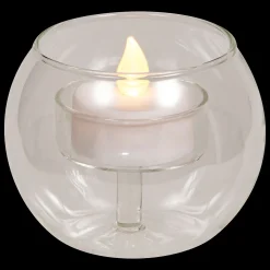 atmosphera Portavelas Y Candelabros>Portavelas con vela led BOLA