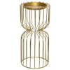 Portavelas Y Candelabros>Portavelas de metal dorado 26cm
