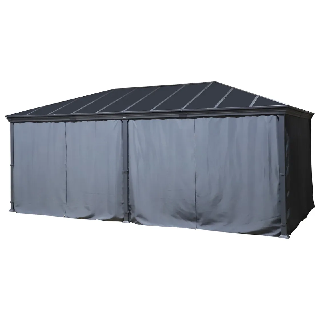 hespéride Pérgolas>Pérgola BELIZE gris grafito 6x3,6m