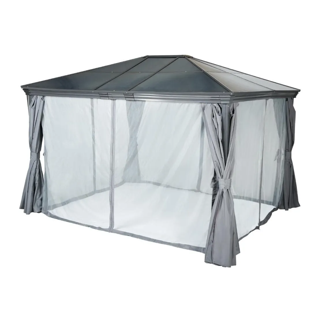 hespéride Pérgolas>Pérgola BELIZE gris graphite 3x3,6m