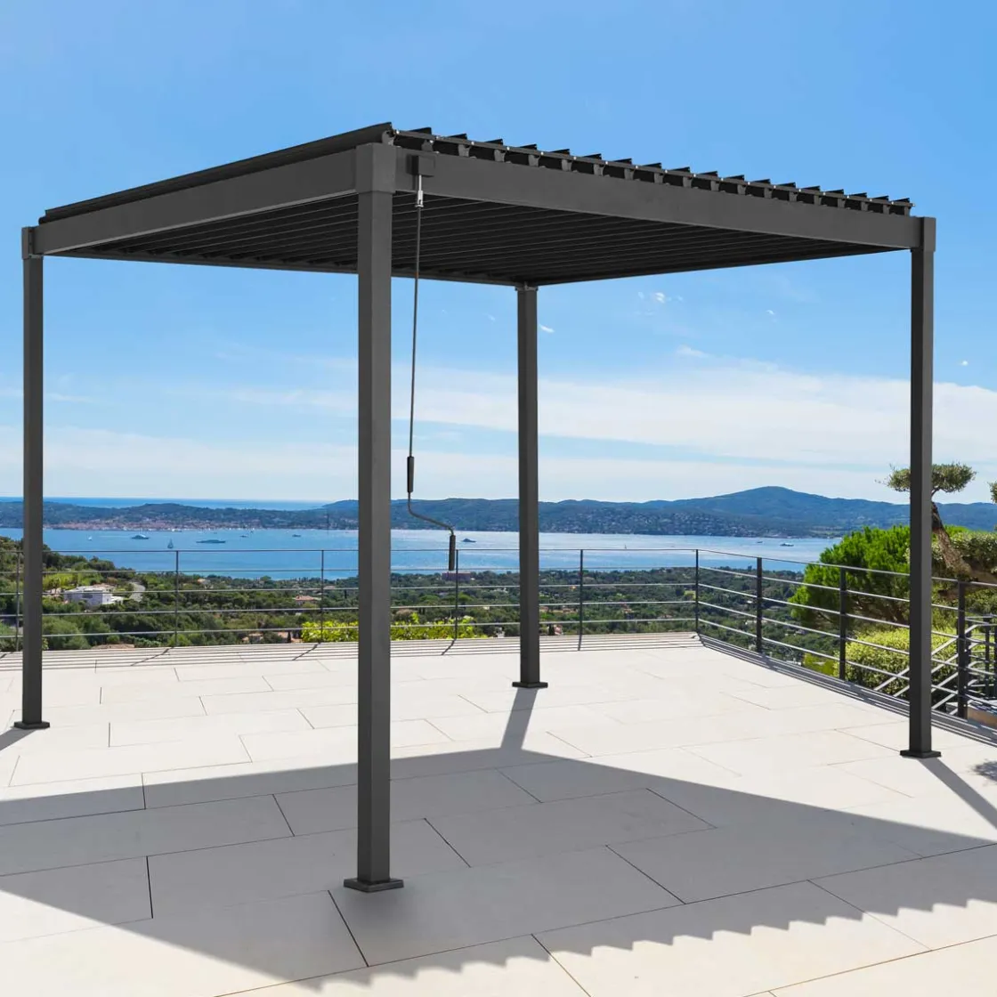 hespéride Pérgolas>Pérgola HOKIA gris graphite 3x3m
