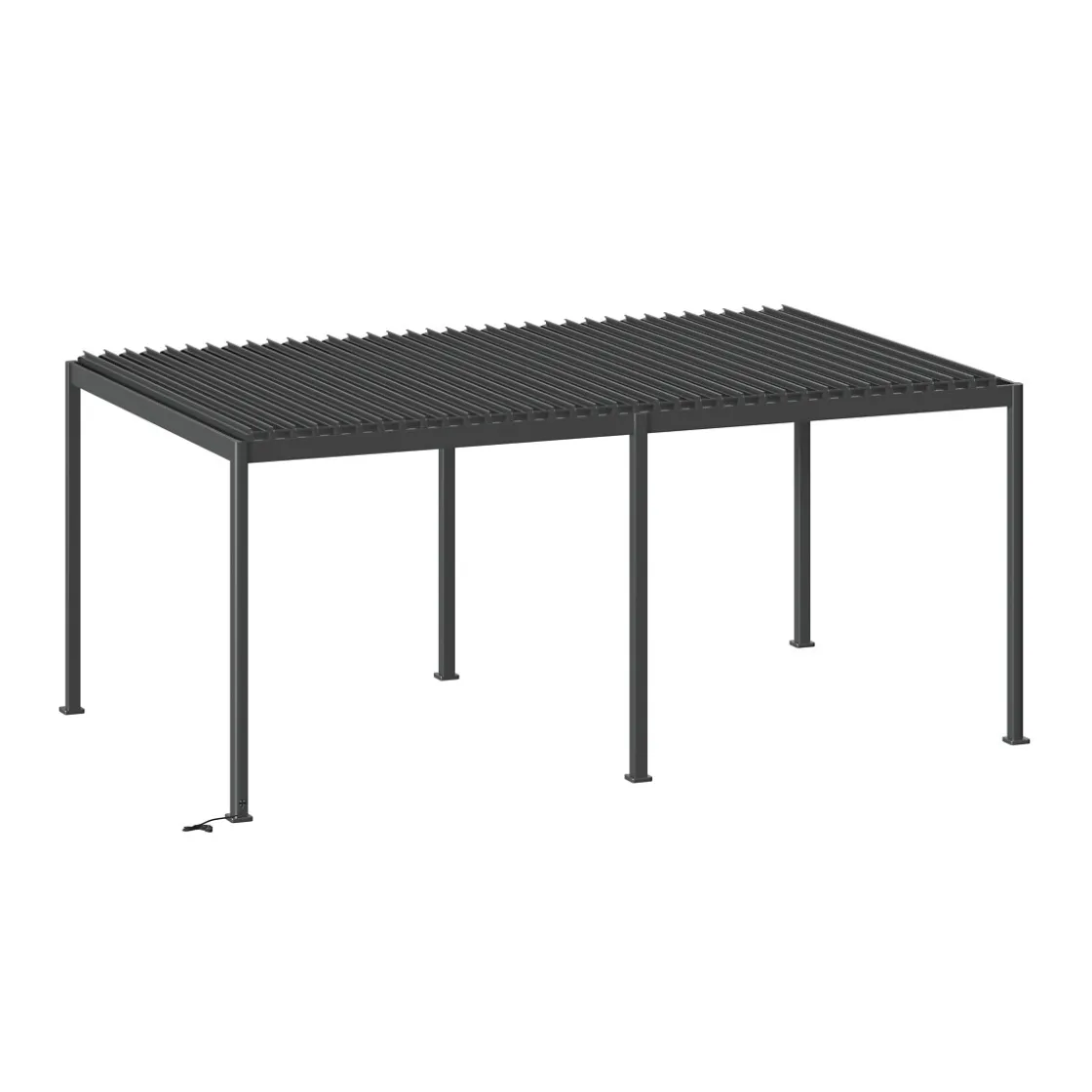 hespéride Pérgolas>Pérgola ÉVORA gris grafito 3.6x3.6m