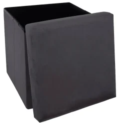 atmosphera Puff Y Banquitos|Estilo Contemporaneo>Puf C/Almacenaje Gris 38x38x38Cm