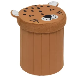 atmosphera4kids Mobiliario>Puf con almacenaje de leopardo 36x30cm