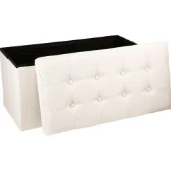 atmosphera Puff Y Banquitos|Estilo Rústico>Puf Doble Con Almacenaje 76x38x38Cm