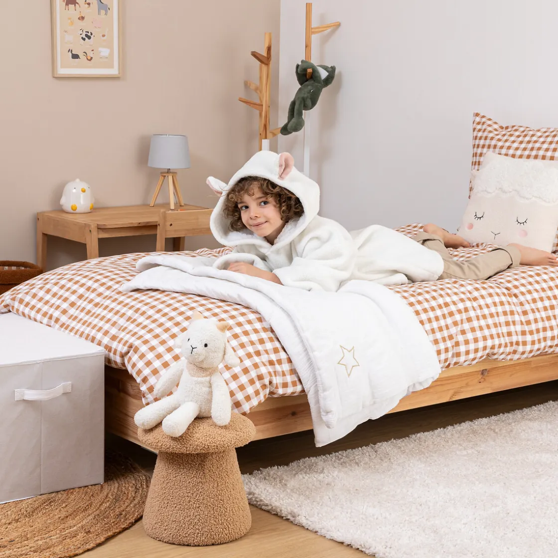 atmosphera4kids Mobiliario>Puf Ferme En Forma De Champiñón Marrón