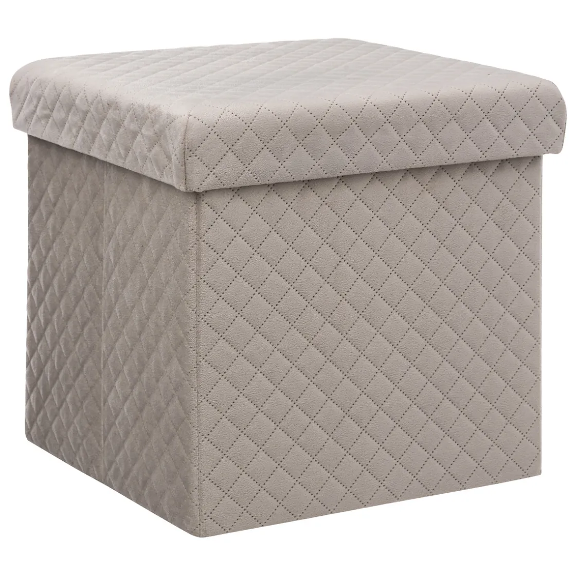 Puff Y Banquitos>Puf MIXMODUL de terciopelo lino beige 31x31Cm