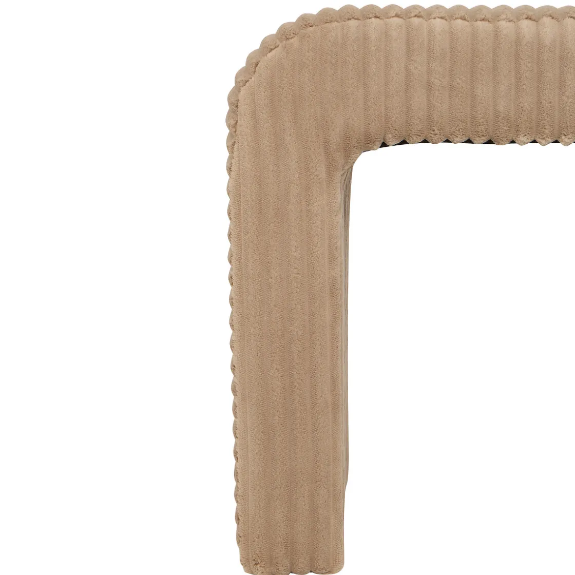 atmosphera Puff Y Banquitos>Puf SEVI beige de terciopelo