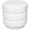 atmosphera Puff Y Banquitos|Estilo Contemporaneo>Puf Vibe Redondo Blanco 40x40Cm