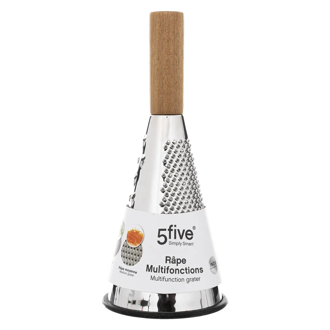 5five Placas Calefactoras Y Tablas De Cortar>Rallador Inoxidable Con Mango Acacia