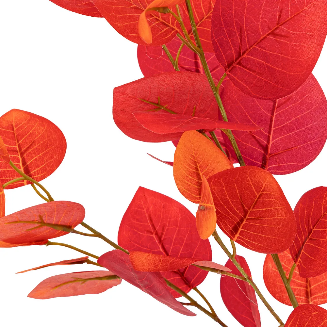 atmosphera Plantas Y Flores Artificiales>Rama eucalipto artificial rojo 92cm