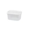 Tapas Y Cubiertas>Recipiente Rectangular Blanco 0.5L