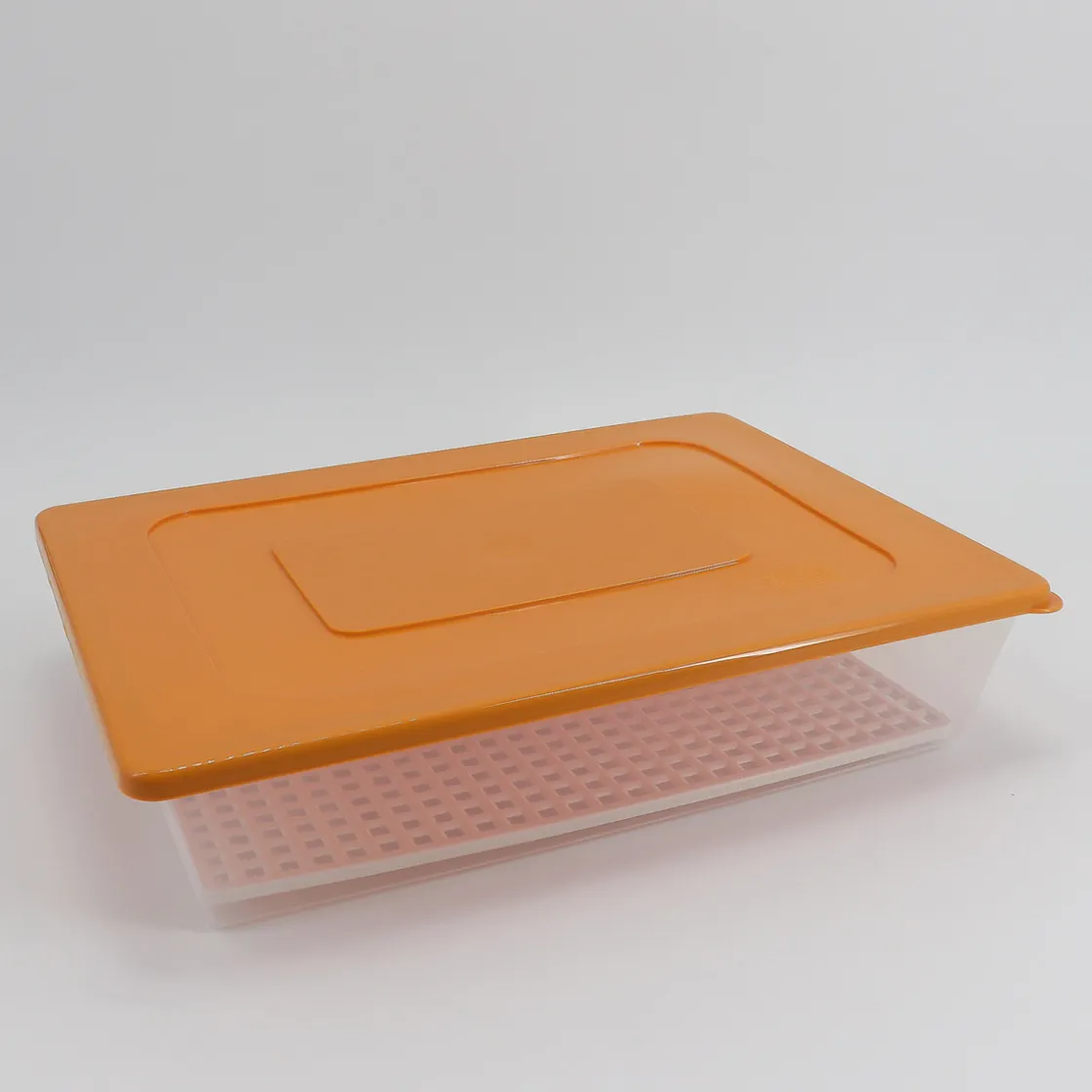 Tapas Y Cubiertas>Recipiente Rectangular C/Red Amarillo